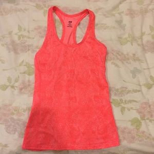 Neon pink workout tank